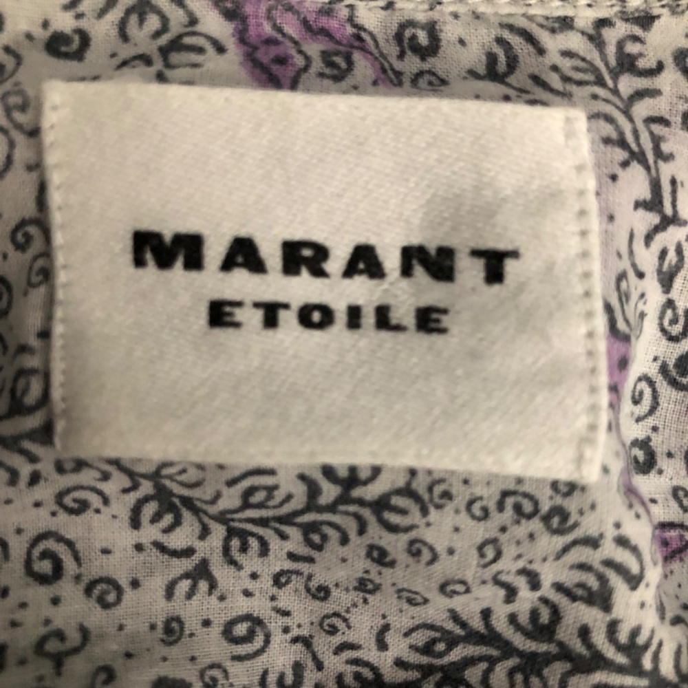 Isabel Marant Etoile size 42 floral Maria top long sleeves button cuffs cotton - Picture 7 of 12